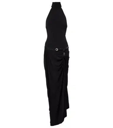 Coperni Belted asymmetric draped halterneck maxi dress | Thumbnail 1