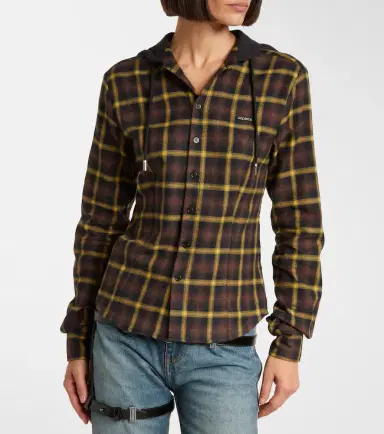 Coperni Hooded checked cotton shirt | Thumbnail 5 Coperni Hooded checked cotton shirt | Thumbnail 5