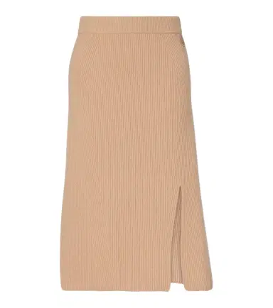 Moncler Ribbed-knit wool and cashmere midi skirt | Thumbnail 1