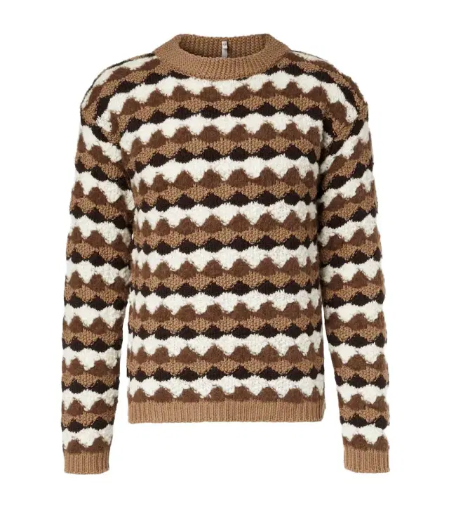 Wool and alpaca-blend jacquard sweater