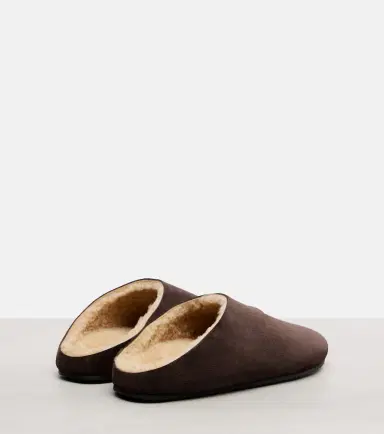 The Row Hudson shearling-lined suede mules | Thumbnail 3 The Row Hudson shearling-lined suede mules | Thumbnail 3
