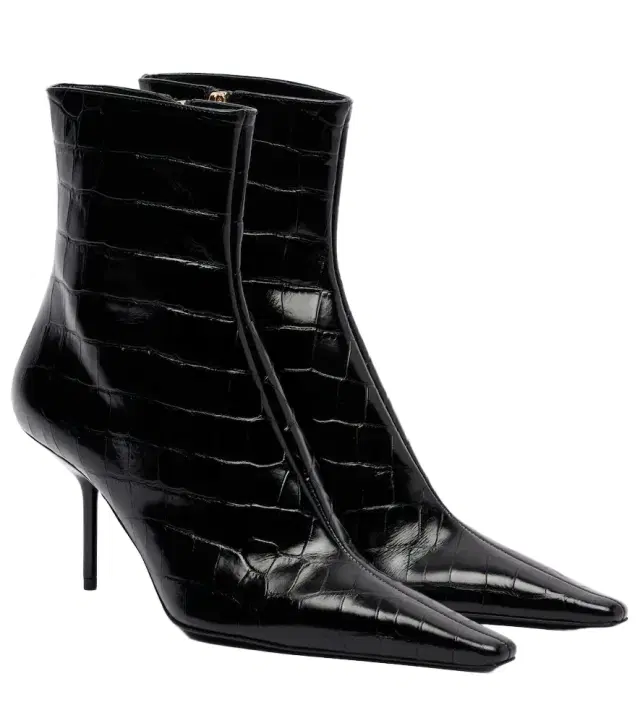 Victoria Beckham 75 croc-effect leather ankle boots