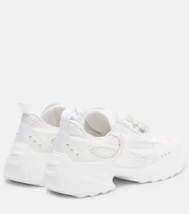 Roger Vivier Viv' On The Run leather-trimmed sneakers | Thumbnail 2 Roger Vivier Viv' On The Run leather-trimmed sneakers | Thumbnail 2