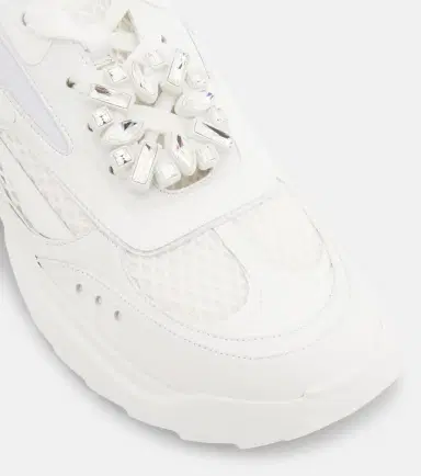 Roger Vivier Viv' On The Run leather-trimmed sneakers | Thumbnail 4 Roger Vivier Viv' On The Run leather-trimmed sneakers | Thumbnail 4
