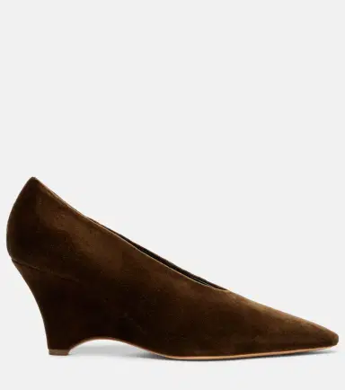 Le Monde Béryl Le Monde Béryl Victoria 70 velvet wedges | Thumbnail 2