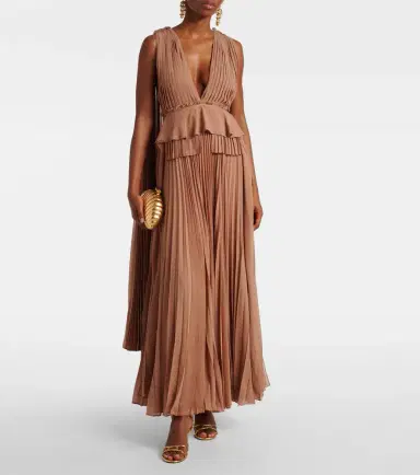 Zimmermann Memento plissé caped maxi dress | Thumbnail 2 Zimmermann Memento plissé caped maxi dress | Thumbnail 2