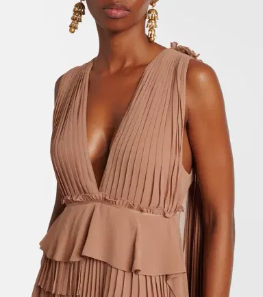 Zimmermann Memento plissé caped maxi dress | Thumbnail 4 Zimmermann Memento plissé caped maxi dress | Thumbnail 4