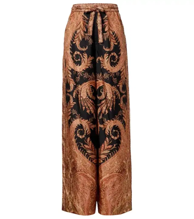 Hypnotic silk wide-leg pants