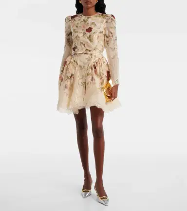 Zimmermann Hypnotic floral linen and silk minidress | Thumbnail 2 Zimmermann Hypnotic floral linen and silk minidress | Thumbnail 2