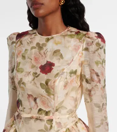 Zimmermann Hypnotic floral linen and silk minidress | Thumbnail 3 Zimmermann Hypnotic floral linen and silk minidress | Thumbnail 3