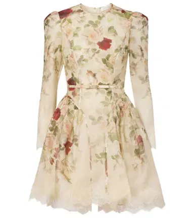 Zimmermann Hypnotic floral linen and silk minidress | Thumbnail 1 Zimmermann Hypnotic floral linen and silk minidress | Thumbnail 1