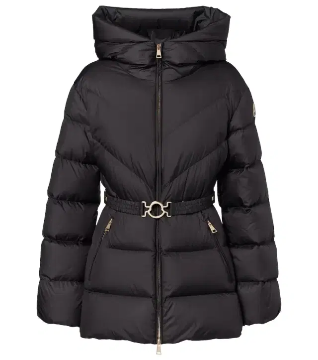 Brosse belted hooded down jacket