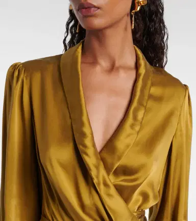 Zimmermann Silk satin wrap dress | Thumbnail 3