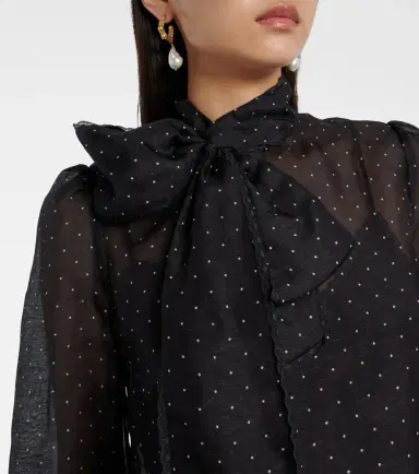 Zimmermann Polka-dot linen and silk blouse | Thumbnail 6 Zimmermann Polka-dot linen and silk blouse | Thumbnail 6