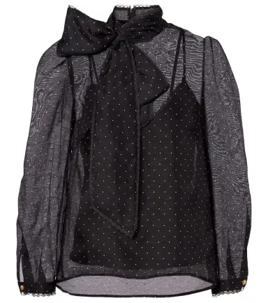 Zimmermann Polka-dot linen and silk blouse | Thumbnail 1 Zimmermann Polka-dot linen and silk blouse | Thumbnail 1