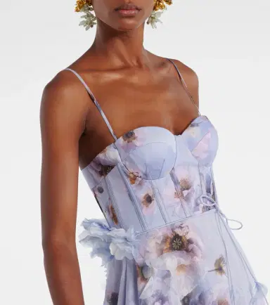 Zimmermann Hypnotic floral linen and silk bustier dress | Thumbnail 4 Zimmermann Hypnotic floral linen and silk bustier dress | Thumbnail 4