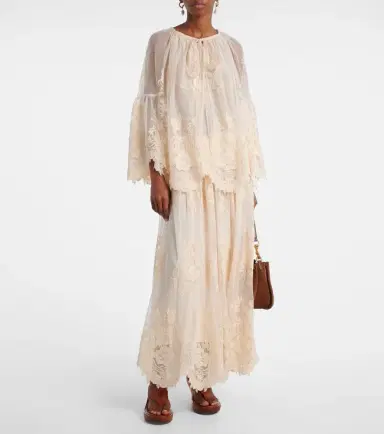Zimmermann Hypnotic floral lace maxi skirt | Thumbnail 3