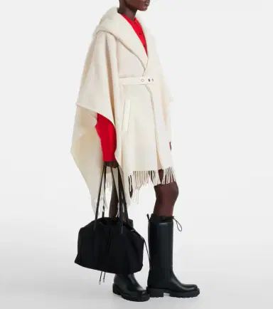 Moncler Belted fringed virgin wool cape | Thumbnail 5 Moncler Belted fringed virgin wool cape | Thumbnail 5