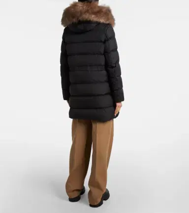 Moncler Aphroti shearling-trimmed hooded down coat | Thumbnail 2 Moncler Aphroti shearling-trimmed hooded down coat | Thumbnail 2