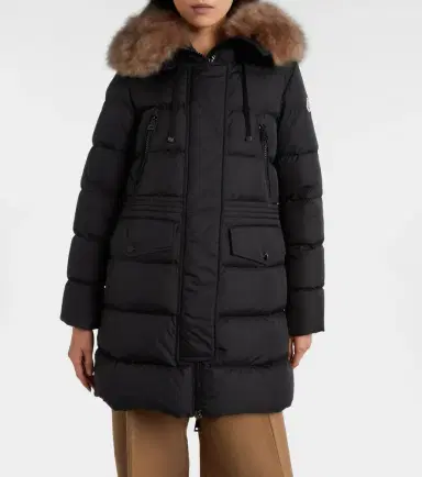 Moncler Aphroti shearling-trimmed hooded down coat | Thumbnail 3 Moncler Aphroti shearling-trimmed hooded down coat | Thumbnail 3
