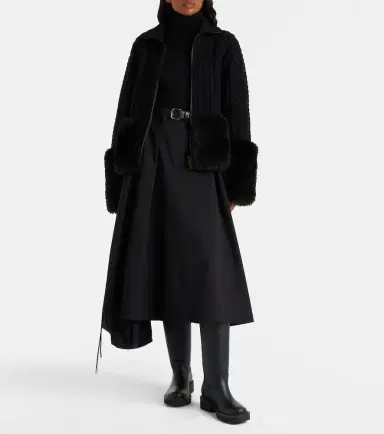 Moncler Cable-knit wool-blend cardigan | Thumbnail 3