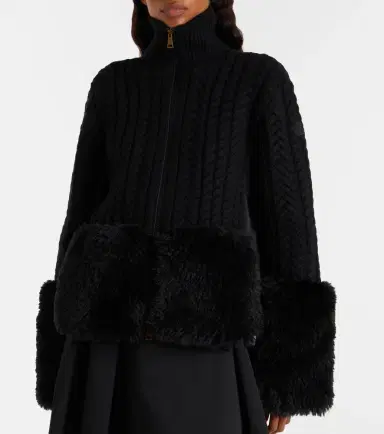 Moncler Cable-knit wool-blend cardigan | Thumbnail 6
