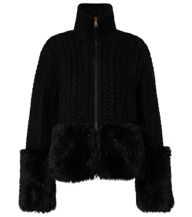 Moncler Cable-knit wool-blend cardigan | Thumbnail 1