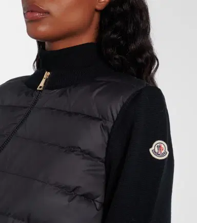 Moncler Down-paneled virgin wool cardigan | Thumbnail 5