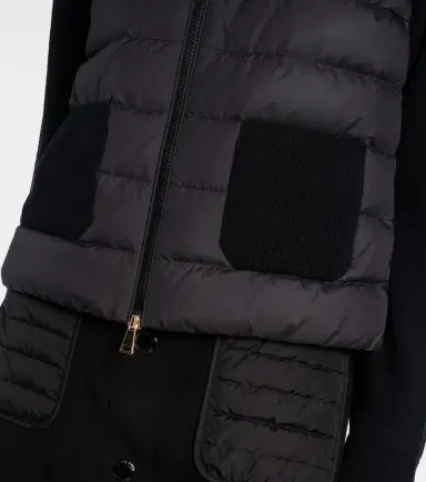 Moncler Down-paneled virgin wool cardigan | Thumbnail 6