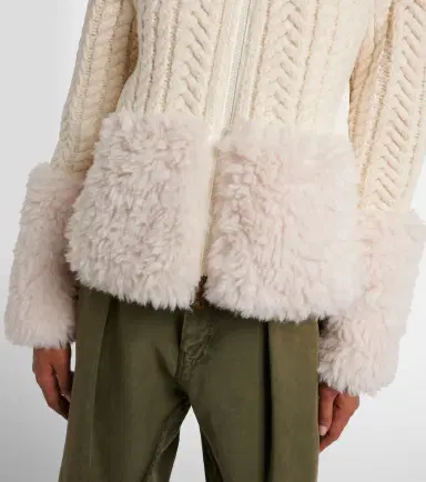 Moncler Cable-knit wool-blend cardigan | Thumbnail 2 Moncler Cable-knit wool-blend cardigan | Thumbnail 2