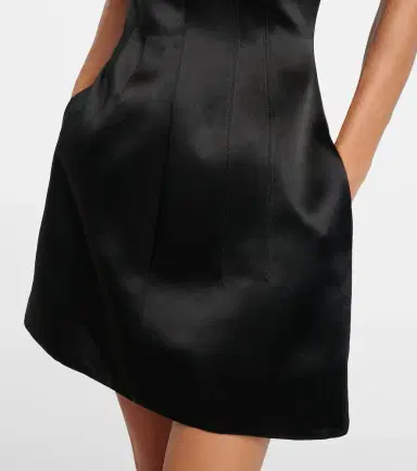 Alexander McQueen Off-shoulder satin minidress | Thumbnail 2
