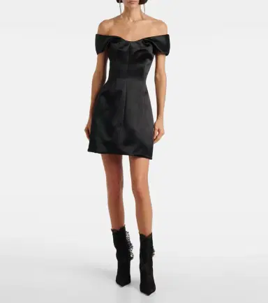 Alexander McQueen Off-shoulder satin minidress | Thumbnail 5