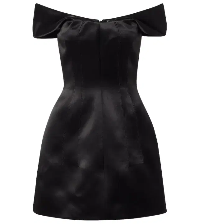 Off-shoulder satin minidress