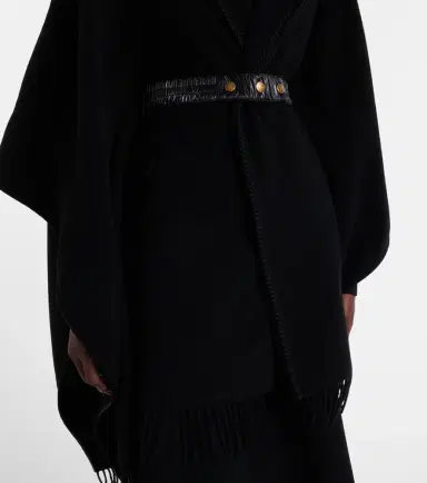 Moncler Fringed virgin wool cape | Thumbnail 3 Moncler Fringed virgin wool cape | Thumbnail 3