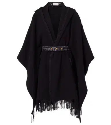 Moncler Fringed virgin wool cape | Thumbnail 1 Moncler Fringed virgin wool cape | Thumbnail 1