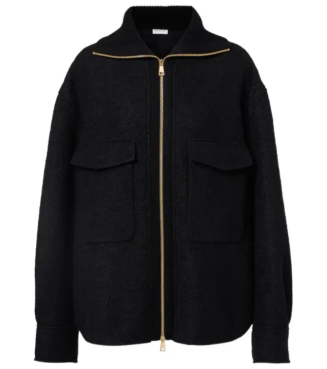 Bouclé wool-blend overshirt