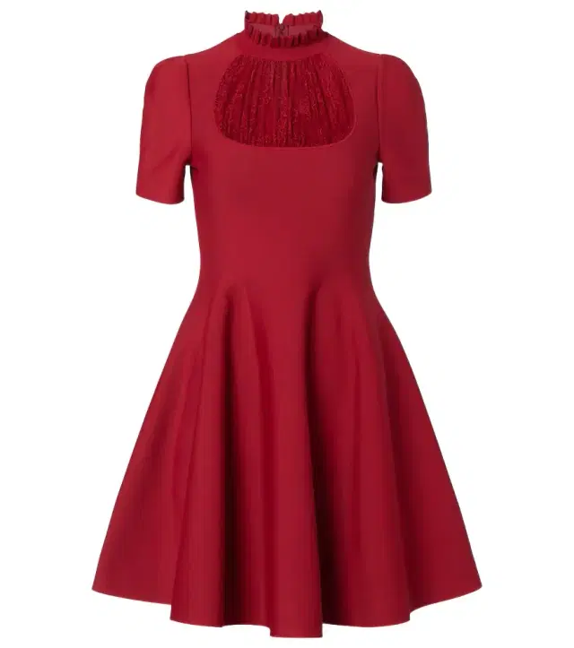 Lace-trimmed minidress