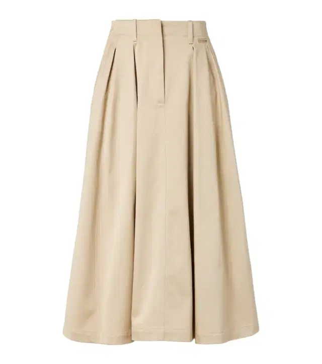 Cotton midi skirt