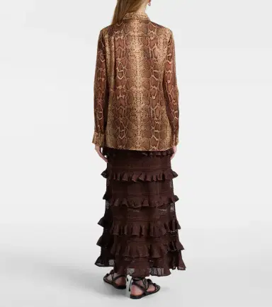 Zimmermann Hypnotic snake-print silk shirt | Thumbnail 2