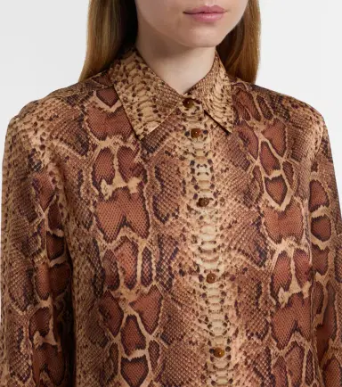 Zimmermann Hypnotic snake-print silk shirt | Thumbnail 3