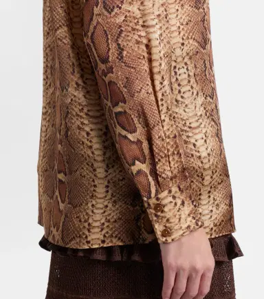 Zimmermann Hypnotic snake-print silk shirt | Thumbnail 4