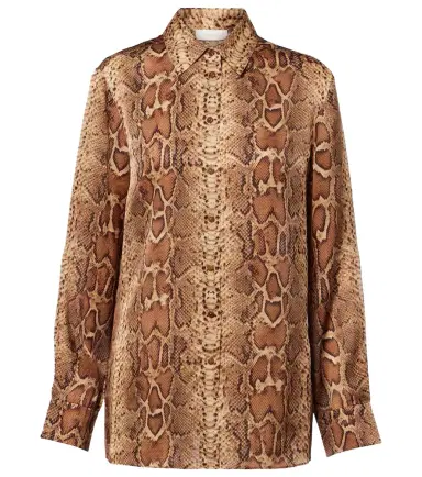 Zimmermann Hypnotic snake-print silk shirt | Thumbnail 1