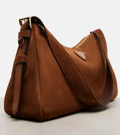 Prada Aimée Medium suede shoulder bag | Thumbnail 4