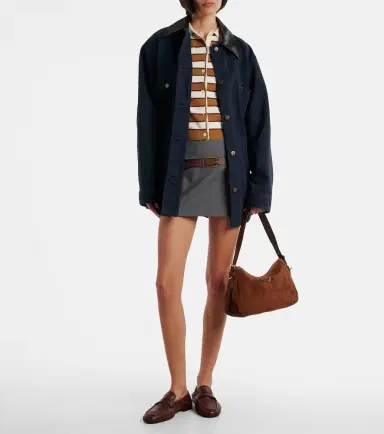 Prada Aimée Medium suede shoulder bag | Thumbnail 6