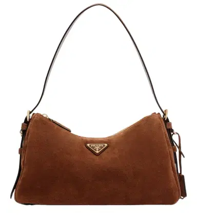 Prada Aimée Medium suede shoulder bag | Thumbnail 1