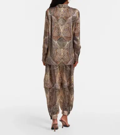 Zimmermann Hypnotic paisley silk satin shirt | Thumbnail 5