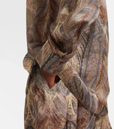 Zimmermann Hypnotic paisley silk satin shirt | Thumbnail 6