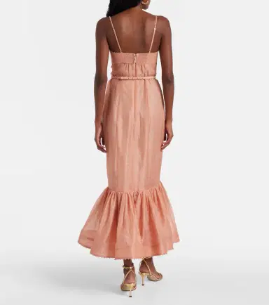 Zimmermann Hypnotic embellished linen and silk gown | Thumbnail 3