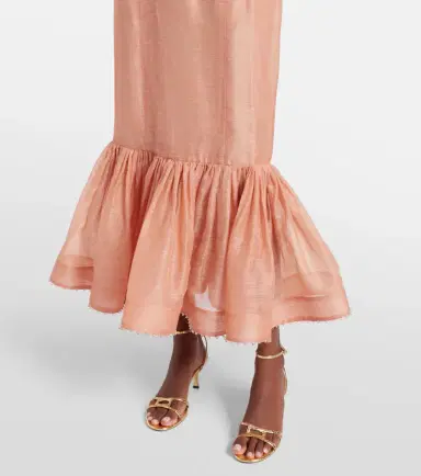 Zimmermann Hypnotic embellished linen and silk gown | Thumbnail 4