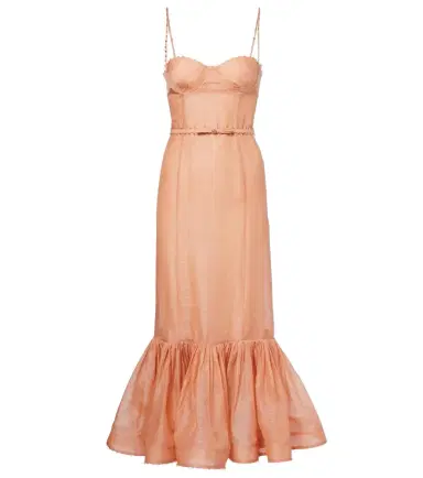 Zimmermann Hypnotic embellished linen and silk gown | Thumbnail 1
